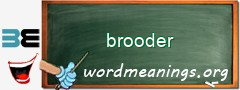 WordMeaning blackboard for brooder